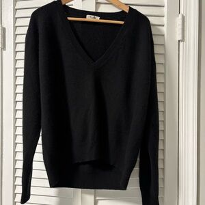 Elegant Black V-Neck Sweater